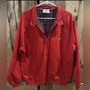 Red Lacoste Harrington jacket - large
